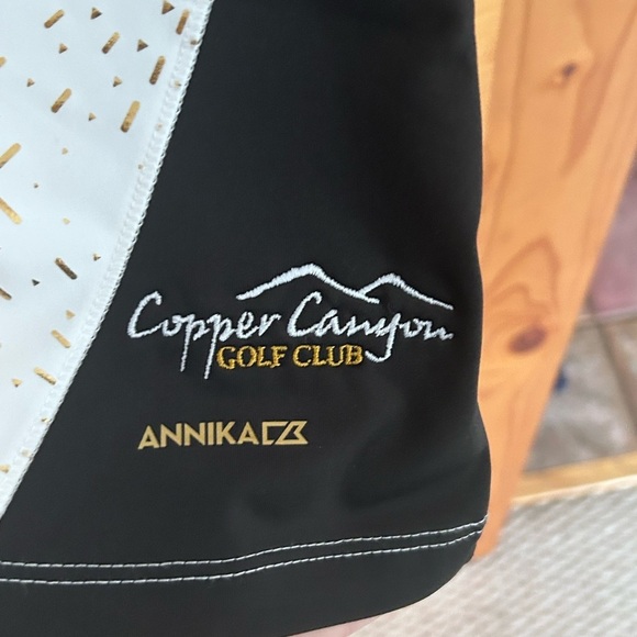 Cutter & Buck Sleeveless Golf Polo Shirt XL Black White Gold Detail NWT - Picture 6 of 7